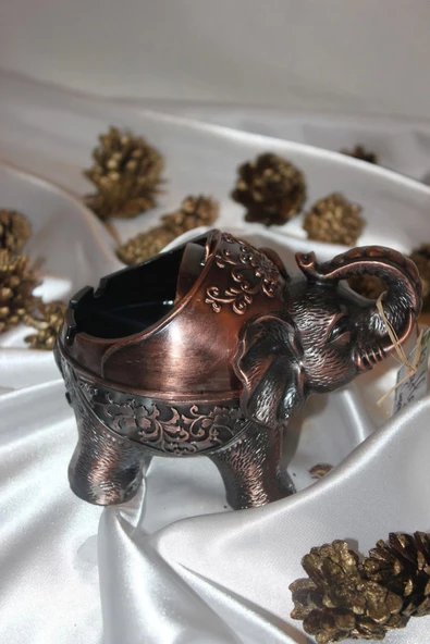 Küllük Metal Fil Hortumu Figürlü Kül Tablası - Resim 10