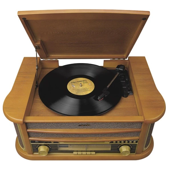 Mikado Nostalgia Mn-P325 Dönence Pikap Ahşap 2X5w Stereo Spk Mp3 Çalar Usb-Radyo-Cd-Kaset -Bt Müzik - 4