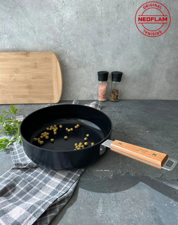 Neoflam Bien 20 Cm Siyah Alüminyum Döküm Wok Tava D-NEOBN120W - 3