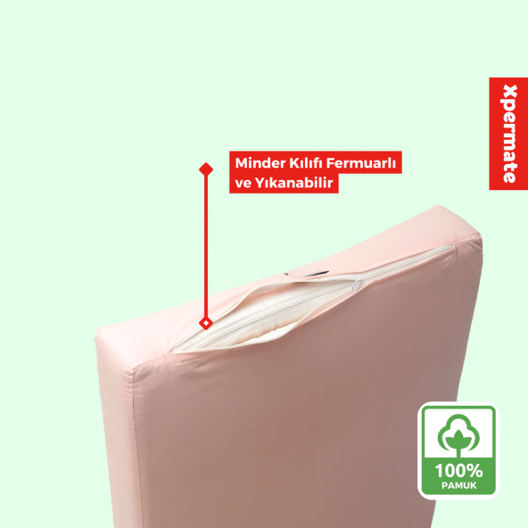 XPERMATE Bebek Alt Açma Minderi Yıkanabilir Kılıf, Kundaklı Alt Değiştirme Minderi 60x80x10cm Pembe - 4