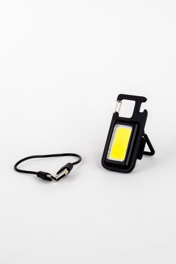 Keychain Light 6w Ledli Mini Projektör Beyaz Işık USB şarjlı - Resim 2
