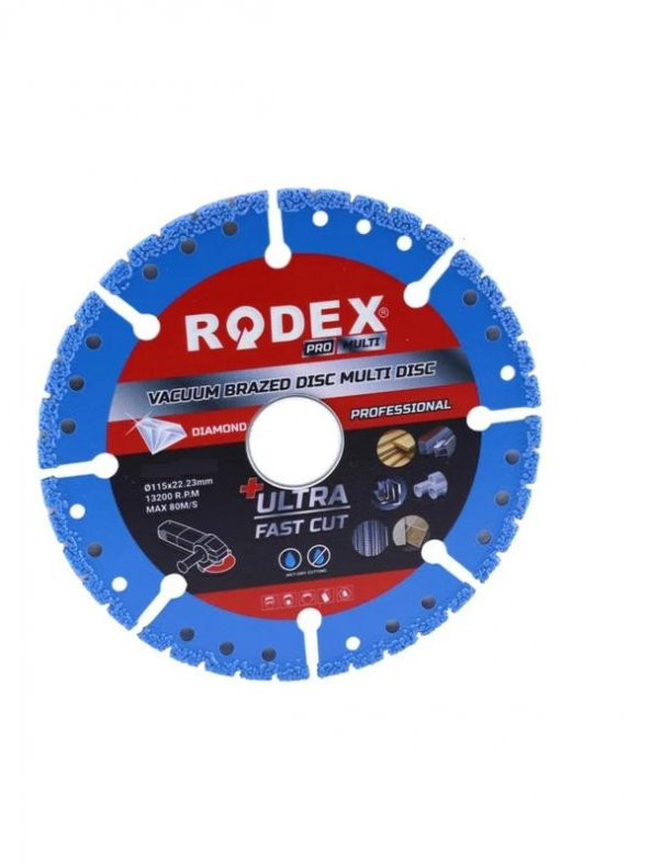 Rodex Vakum Kaynaklı Elmas Testere Sağlam Uzun Ömürlü Çok Amaçlı Kesme Diski 125 mm RRM125M ürün görseli 1