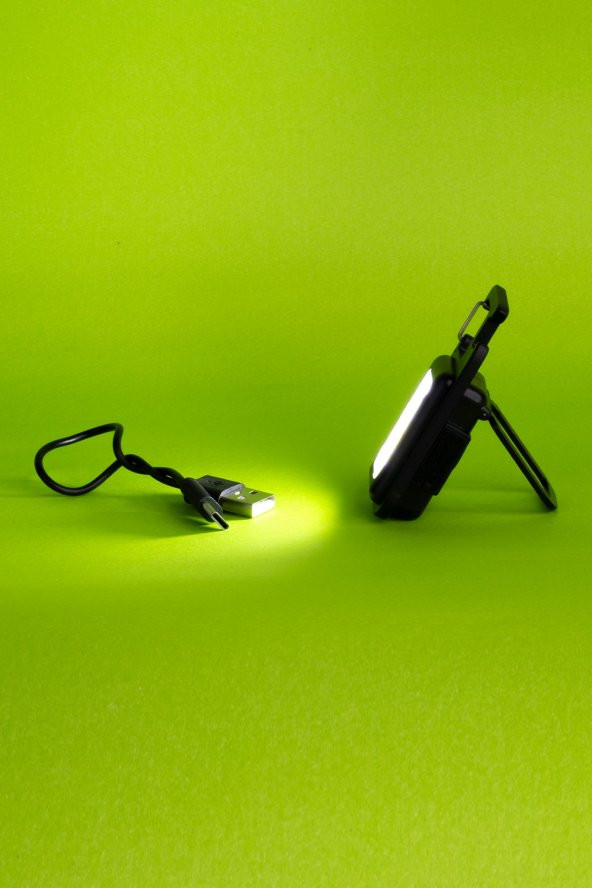Keychain Light 6w Ledli Mini Projektör Beyaz Işık USB şarjlı - Resim 3