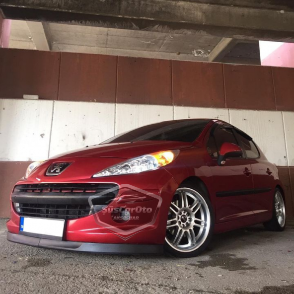Peugeot 207 2006-2014 Uyumlu Üniversal Astra H lip Esnek Ön Lip 2 Parça Tampon Altı Dil Karlık Ön Ek - 3