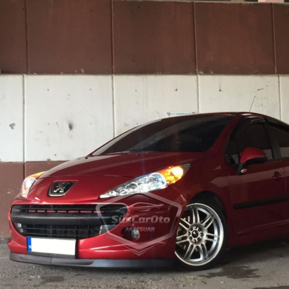 Peugeot 207 2006-2014 Uyumlu Üniversal Astra H lip Esnek Ön Lip 2 Parça Tampon Altı Dil Karlık Ön Ek - 8