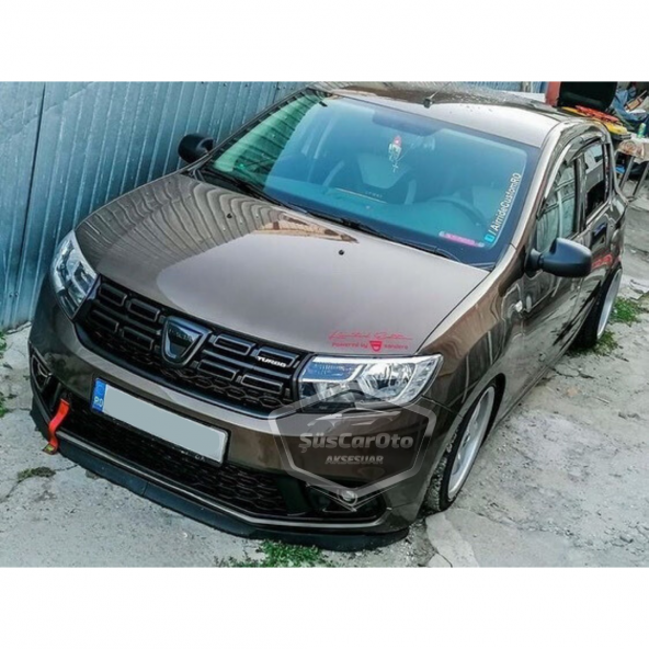 Dacia Sandero Mk2 Mk2.5 2009-2020 Uyumlu Üniversal Astra H lip Esnek Ön Lip 2 Parça Tampon Altı Dil Karlık Ön Ek - 3