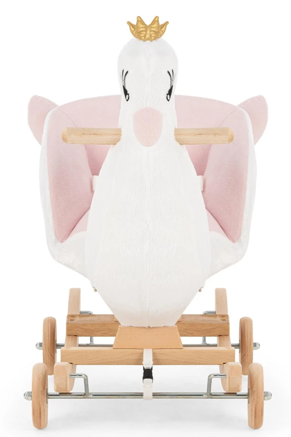 Wellgro Tekerlekli ve Sallanan Ahşap Kuğu - 3