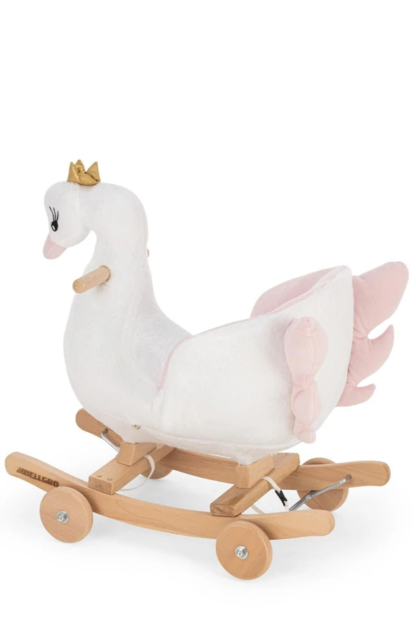 Wellgro Tekerlekli ve Sallanan Ahşap Kuğu - 4