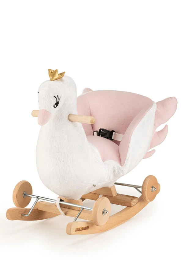 Wellgro Tekerlekli ve Sallanan Ahşap Kuğu - 6