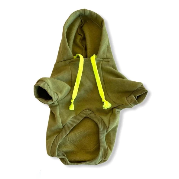 Athletique Green Camouflage Kapşonlu Sweat Köpek Kazağı - 3