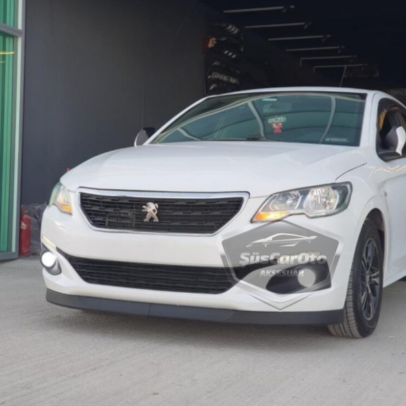 Peugeot 301 2012-2021 Uyumlu Üniversal Astra H lip Esnek Ön Lip 2 Parça Tampon Altı Dil Karlık Ön Ek - 2