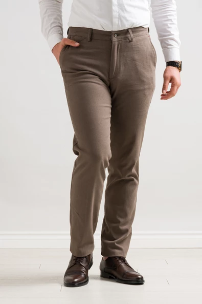 Notra Klasik Kesim Armürlü Erkek Kışlık Gabardin Boru Paça Pantolon - Resim 7