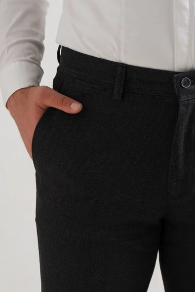 Notra Klasik Kesim Armürlü Erkek Kışlık Gabardin Boru Paça Pantolon - Resim 5