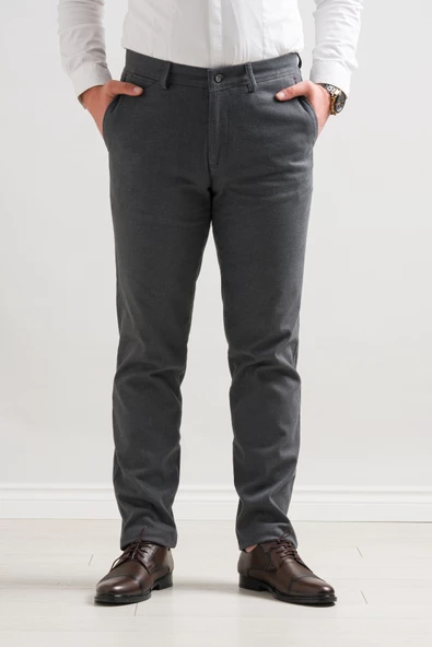 Notra Klasik Kesim Armürlü Erkek Kışlık Gabardin Boru Paça Pantolon - Resim 10