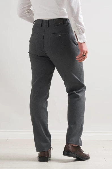 Notra Klasik Kesim Armürlü Erkek Kışlık Gabardin Boru Paça Pantolon - Resim 12