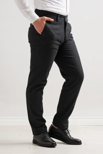 Notra Klasik Kesim Armürlü Erkek Kışlık Gabardin Boru Paça Pantolon - Resim 3