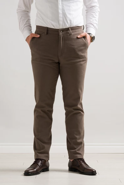 Notra Klasik Kesim Armürlü Erkek Kışlık Gabardin Boru Paça Pantolon - Resim 6