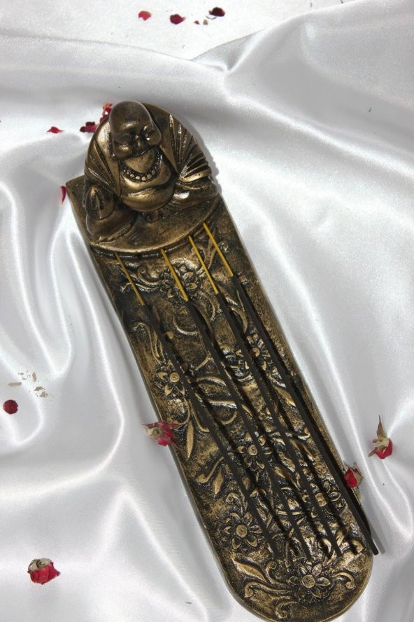 Seramik Çubuk Tütsülük Uzun Buda 5li Budha Gold ürün görseli
