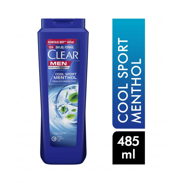 CLEAR MEN MENTOL 485 ML 16 ADET