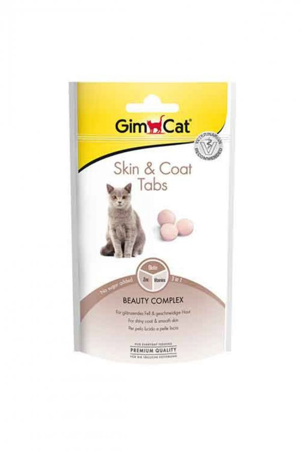 Gimcat Skin&coat Tabs Deri&tüy Sağlığı Kedi Ödül Tableti 40 Gr