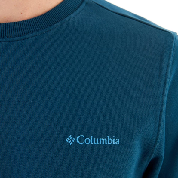 Columbia M Basic Crew Erkek Sweatshirt Yeşil CS0204-414 - Resim 4