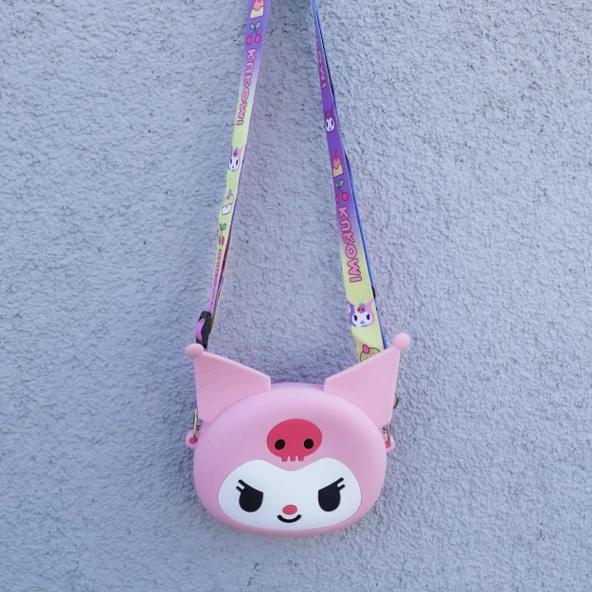 Kuromi Silikon Çanta Pembe