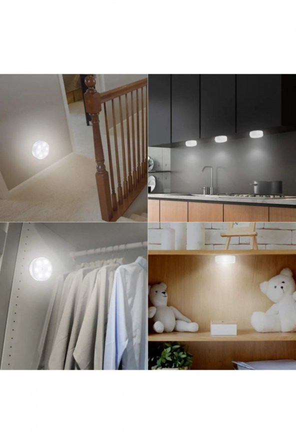 Sensörlü Led Aydınlatma Tezgah Altı Koridor Merdiven Için Kablosuz Güçlü Mıknatıslı - 4