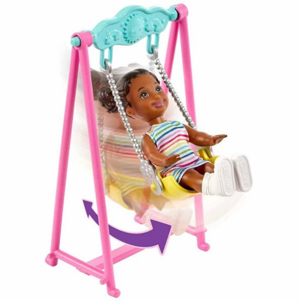 Barbie Bebek Bakıcısı Skipper Oyun Evi Seti HHB67 - 3