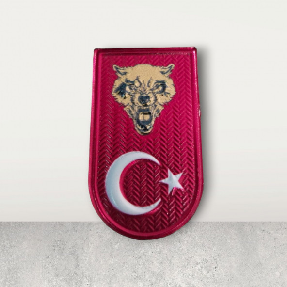 Pvc Şarjör Altı 2,5 x 4 cm / 3D Ay Yıldız Türk Bayrağı Börü Sticker 5 Adet - 4