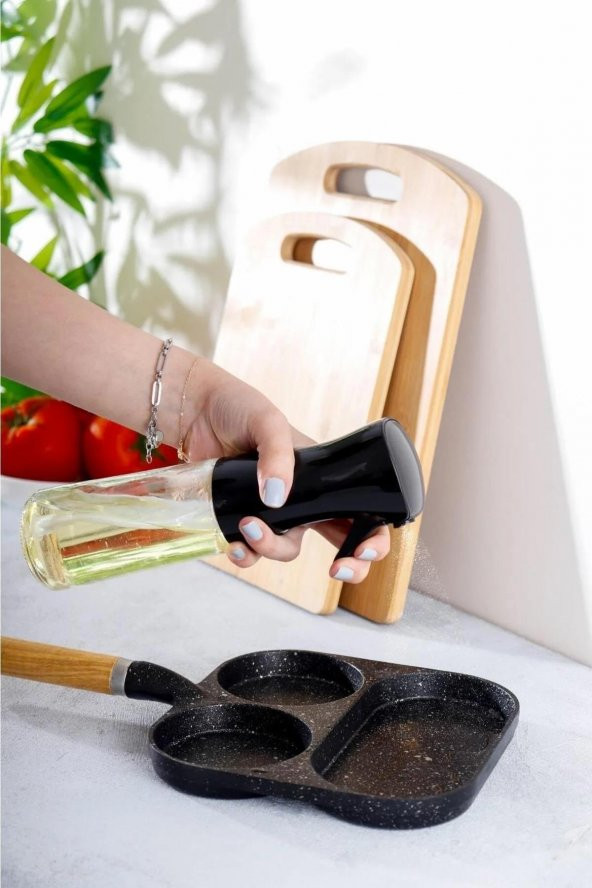 Kapris 2 li Yağdanlık Sprey Air Fryer Cam Yağlık Mist Püskürtücü 225 ML 15717 - 3