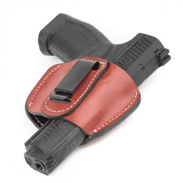 Wolf Holster Universal Deri Tabanca Kılıfı Kase Mini Maşalı Taba