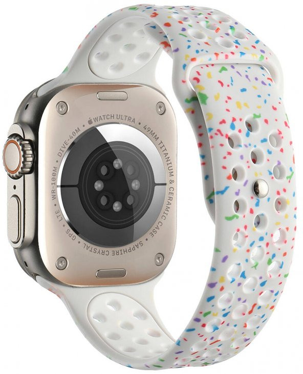 Apple Watch Ultra 49mm Kordon Yeni Seri 2023 KRD-02 Silikon Strap Kayış
