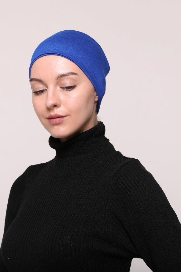 Kadın Penye Dikişsiz Tesettür Bandana Bone Spor Saç Bandı - 7