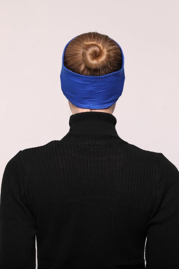 Kadın Penye Dikişsiz Tesettür Bandana Bone Spor Saç Bandı - 9