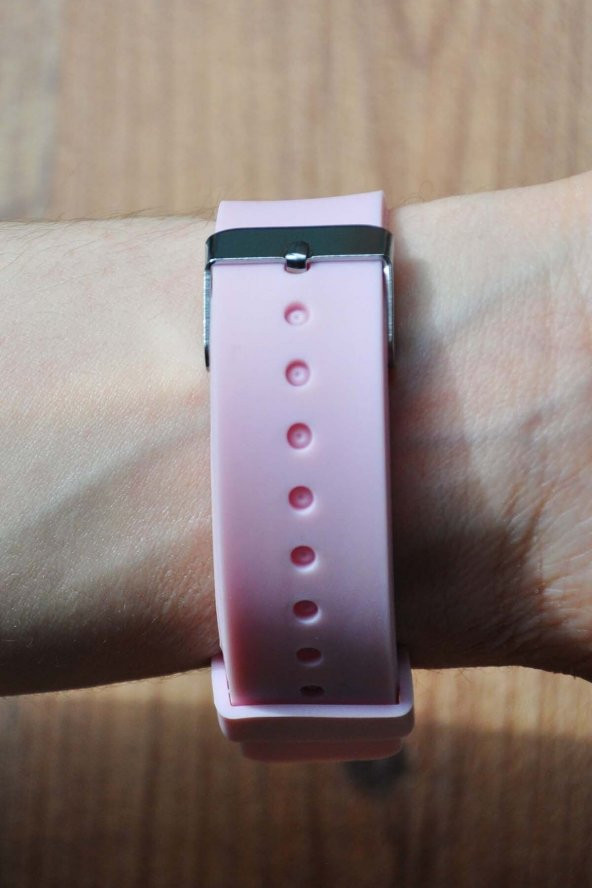 Pembe Renk Silikon Kordonlu Kadın Led Kol Saati Su-472-011 - Resim 3