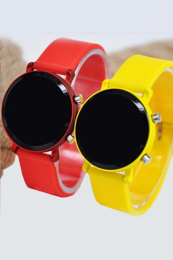 Sarı Ve Kırmızı Renk Iki Adet Çocuk Kol Saati Su-480 - 2