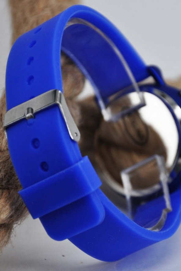 Mavi Renk Silikon Kordonlu Led  Erkek Çocuk Kol Saati Su-473 - Resim 3