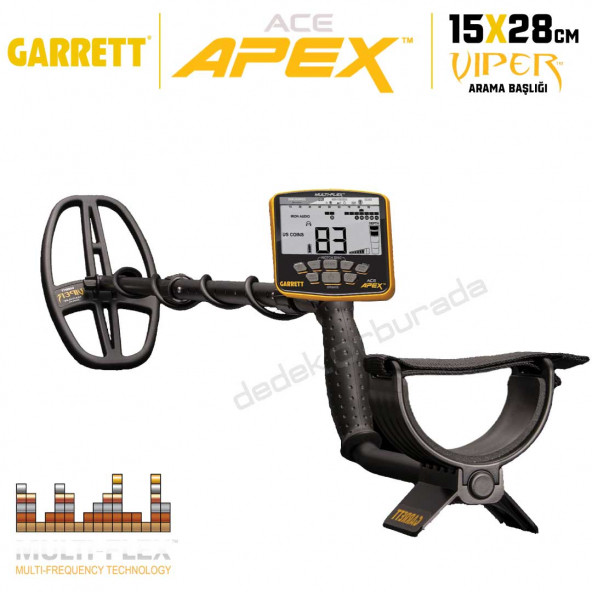 Garrett Ace Apex Basic Dedektör Viper Başlıklı (15x28cm)