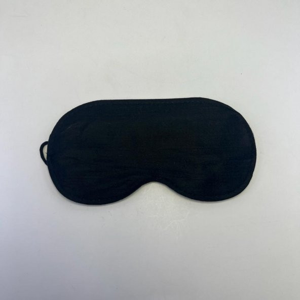 100 Adet Siyah 2 mm Uyku Maskesi Göz Bandı İnce Lastikli Uyku Bandı - 3
