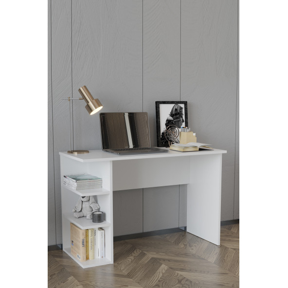 Sandalie Aris 50X113 Cm Çalışma Masası Bilgisayar Masası Ofis Ders Yemek Masası Beyaz - 2