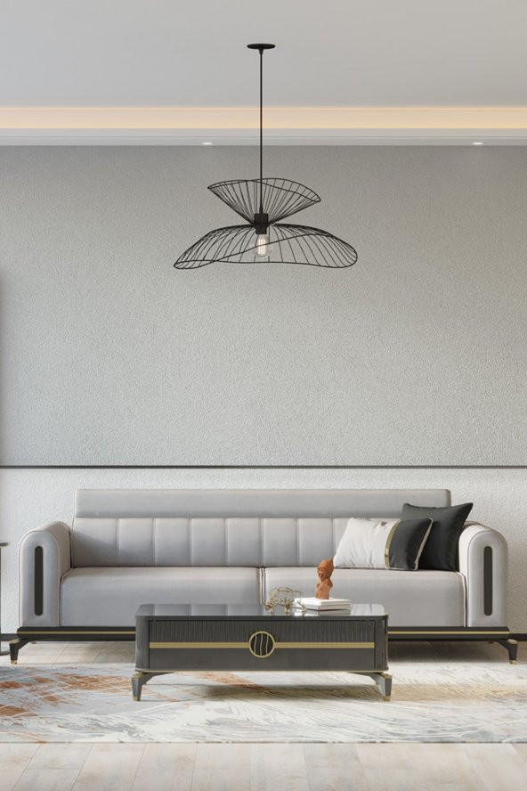 Sandalie Bella Üçlü Salon&Oturma Odası Kanepe - Antrasit