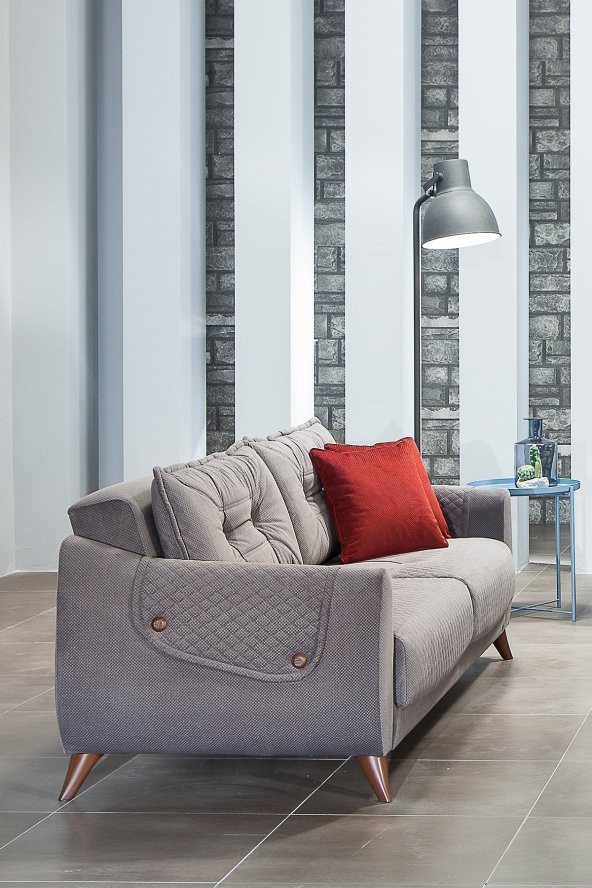 Sandalie Olivya Üçlü Salon&Oturma Odası Kanepe - Gri - 2