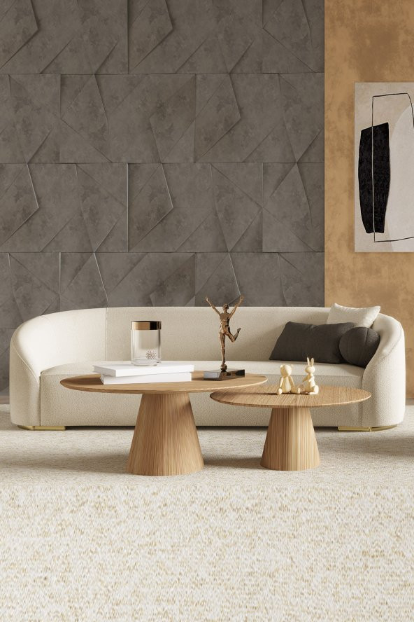 Sandalie Teddy Üçlü Salon&Oturma Odası Kanepe - Krem