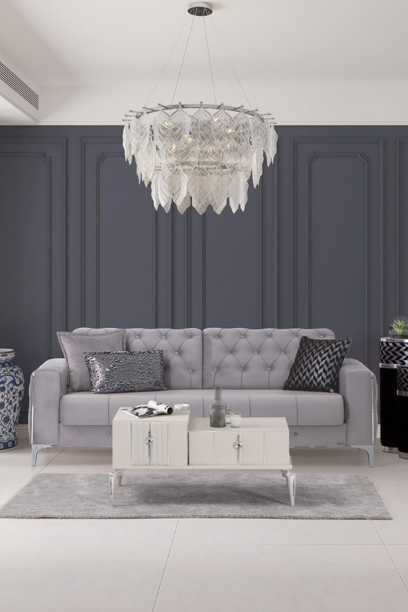 Sandalie Vivaldi Üçlü Salon&Oturma Odası Kanepe - Gri