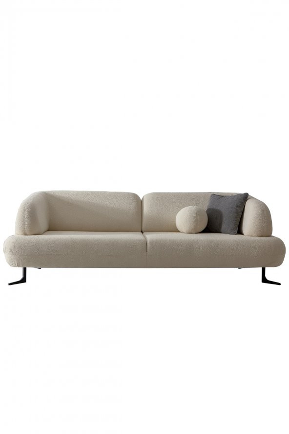 Sandalie Rose Üçlü Salon&Oturma Odası Kanepe - Krem - 3