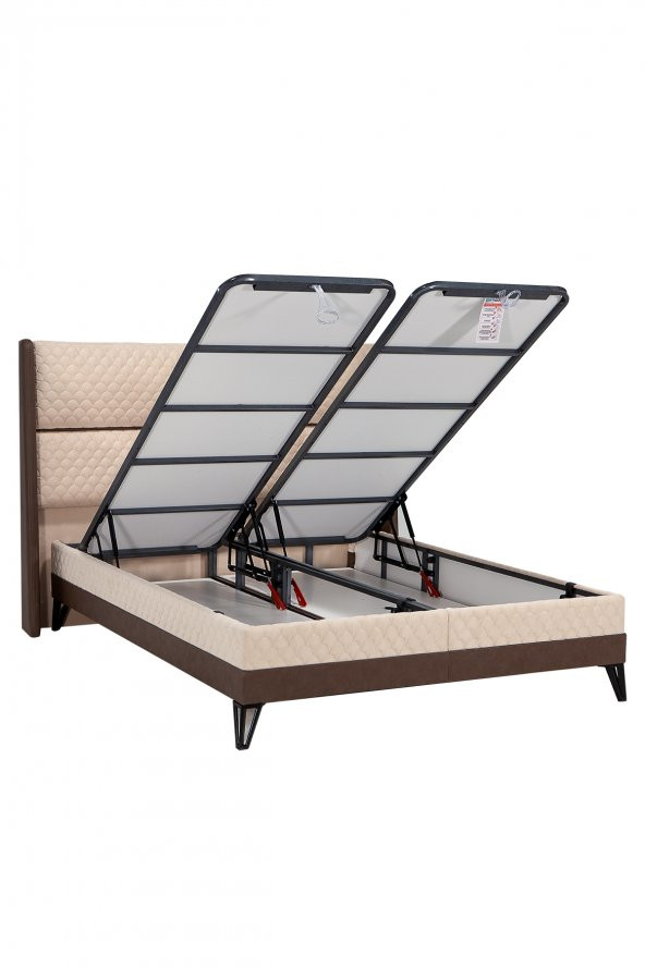 Sandalie Süper Ortopedik Lüx 150X200 Yatak Baza Başlık Seti - Kahve - 2