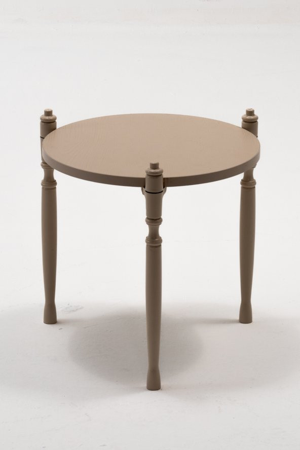 Sandalie Puzzle Salon&Oturma Odası Yuvarlak Zigon Sehpa Takımı - Cappucino - Resim 2