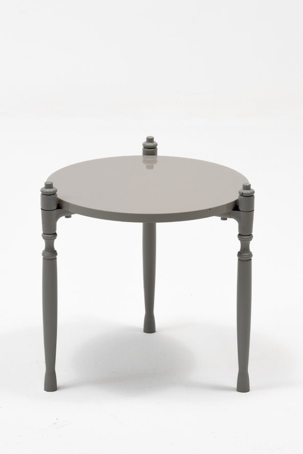 Sandalie Puzzle Salon&Oturma Odası Yuvarlak Zigon Sehpa Takımı - Gri - Resim 2