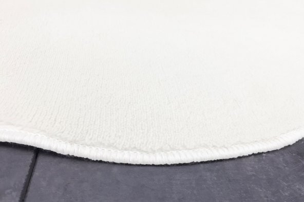 Anatolia 2li Krem 80x140 + 50x70 cm Büyük Ebat Banyo Paspası Seti Kaymaz Tabanlı Klozet Takımı - 4