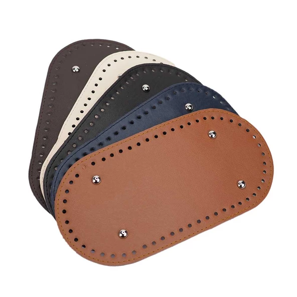Oval Suni Deri Çanta Tabanı 25x12